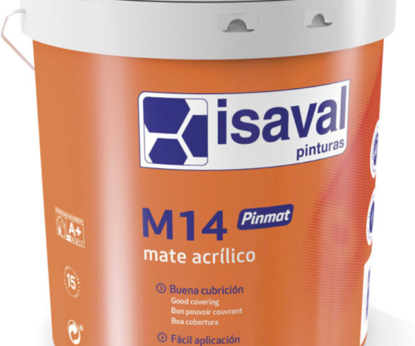 Фарба для стелі і стін акрілова матова  М14 Пінмат Isaval 1л
